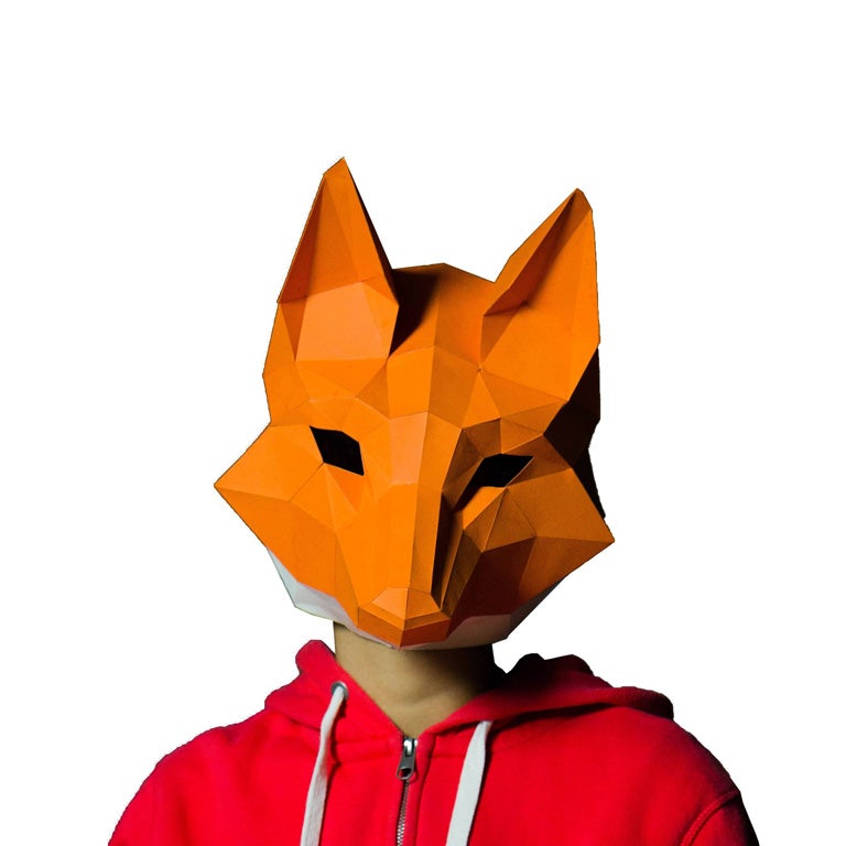 3D Paper Fox Mask Main image