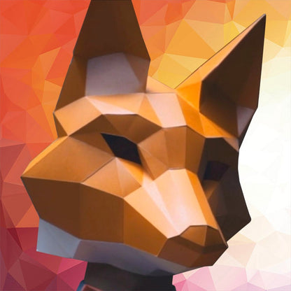 3D Paper Fox Mask