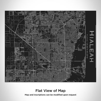 Hialeah - Florida Map Bottle with Bamboo Top in Matte Black