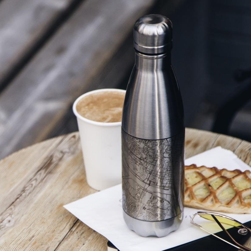 Honolulu - Hawaii Map Insulated Bottle