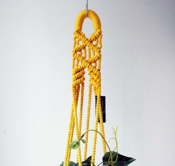 Macrame Plant Hanger, Hand Dyed, Hanging Planter Secondary image