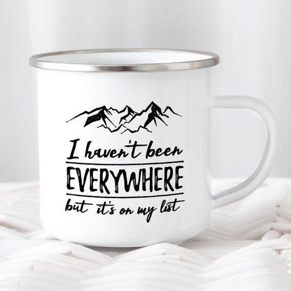 Wanderlust Enamel Mug Camping Mug I Haven't Been Secondary image