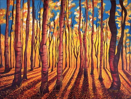 Birch Trees in Fall : Greeting Card