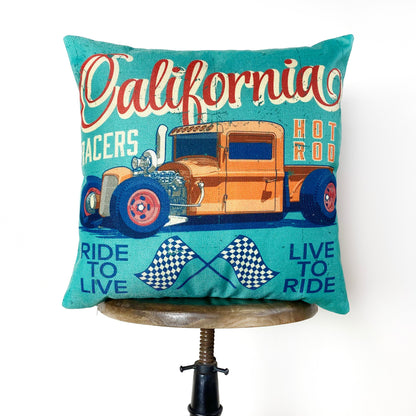 California Hot Rod Racer  | Pillow Cover |  Throw Pillow |  | Dad Gift