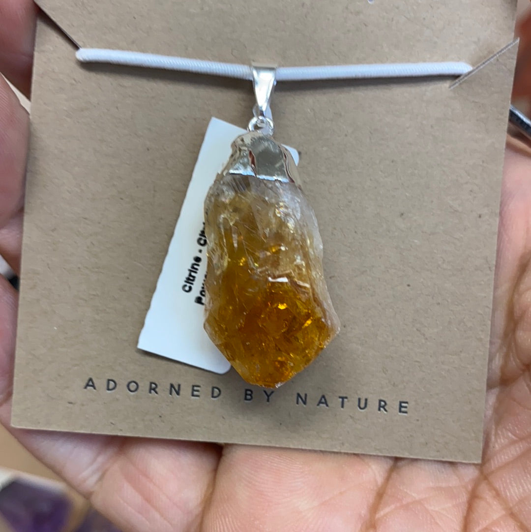 Citrine Rough Cut Pendant