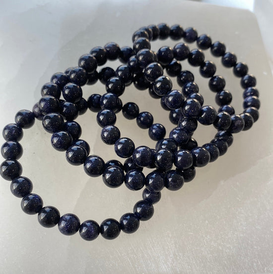 Blue Goldstone 8mm Bracelet