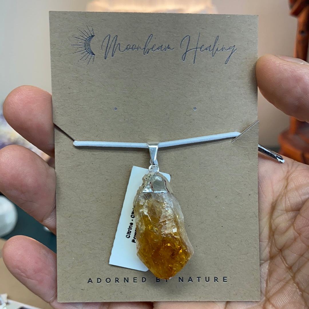 Citrine Rough Cut Pendant