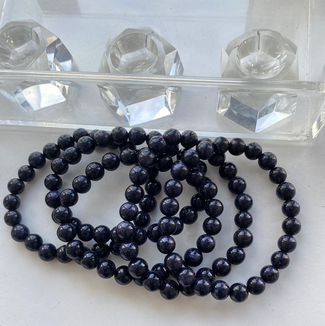 Blue Goldstone 8mm Bracelet