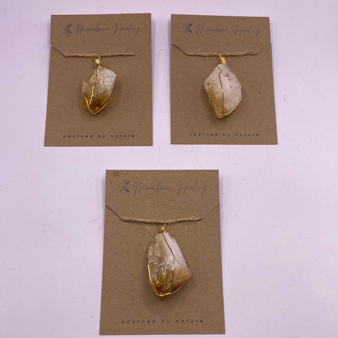 Citrine Rough Pendant