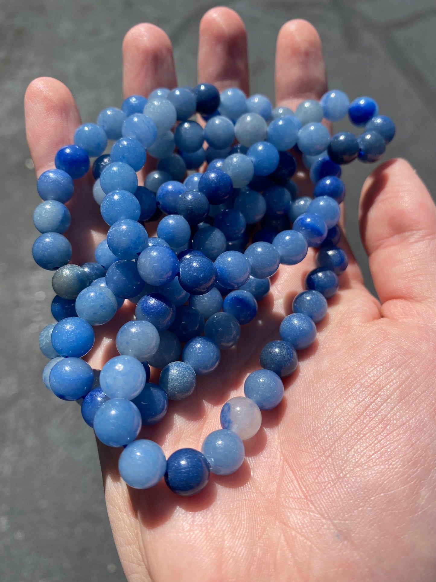 Blue Quartz 8mm Bracelet