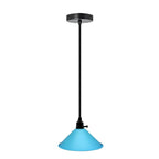 Blue Pendant Modern Flat Ceiling Light Lampshade Chandelier~3174