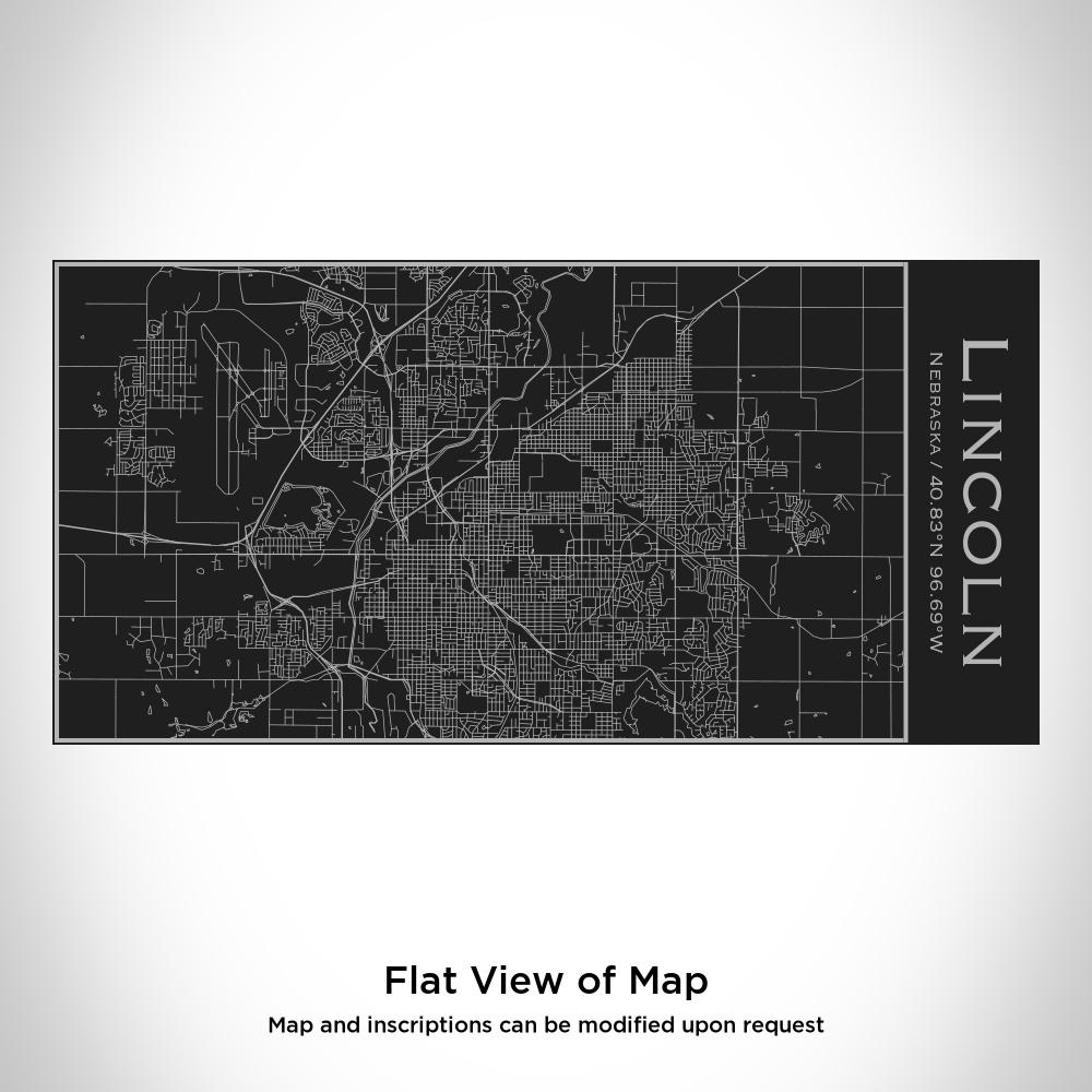 Lincoln - Nebraska Map Insulated Bottle in Matte Black