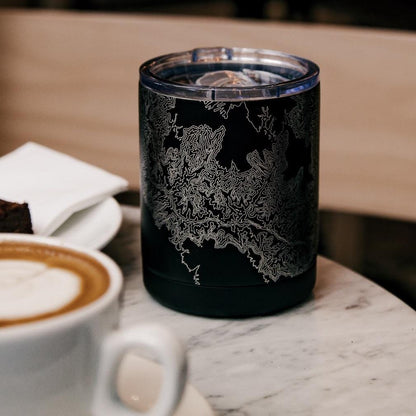 Little Rock - Arkansas Map Insulated Cup in Matte Black