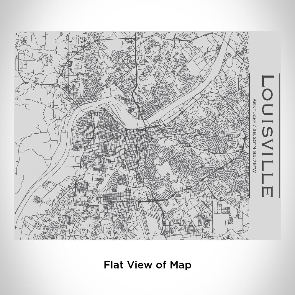 Louisville - Kentucky Map Bottle with Bamboo Top in Matte Black