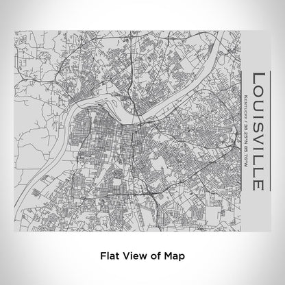 Louisville - Kentucky Map Bottle with Bamboo Top in Matte Black