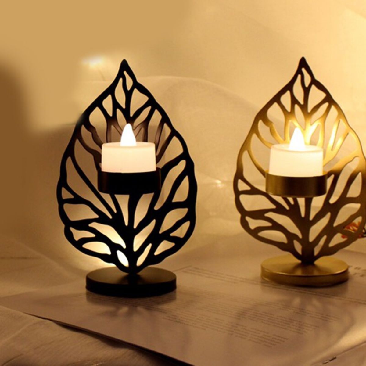 Creative Leaf Candlestick Candleholder for Home Decor Main image