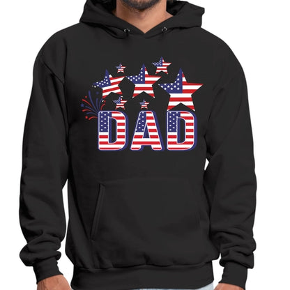 Mens Graphic Hoodie Dad Independence Day 4th of July Celebration
