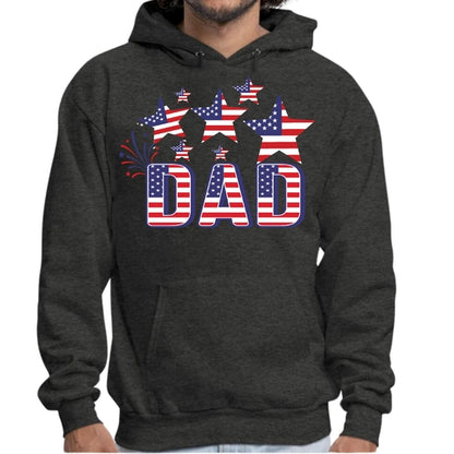 Mens Graphic Hoodie Dad Independence Day 4th of July Celebration