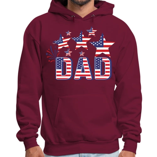 Mens Graphic Hoodie Dad Independence Day 4th of July Celebration