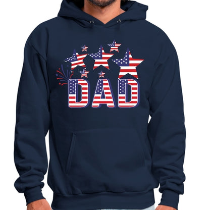 Mens Graphic Hoodie Dad Independence Day 4th of July Celebration