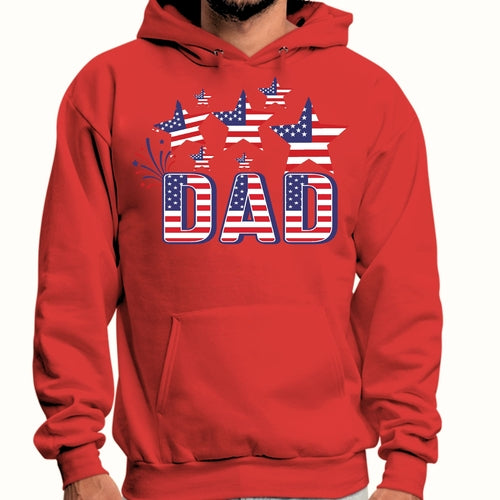 Mens Graphic Hoodie Dad Independence Day 4th of July Celebration