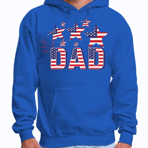 Mens Graphic Hoodie Dad Independence Day 4th of July Celebration