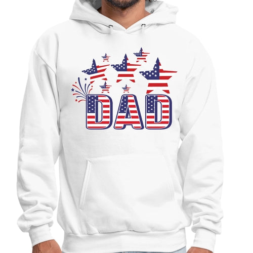 Mens Graphic Hoodie Dad Independence Day 4th of July Celebration