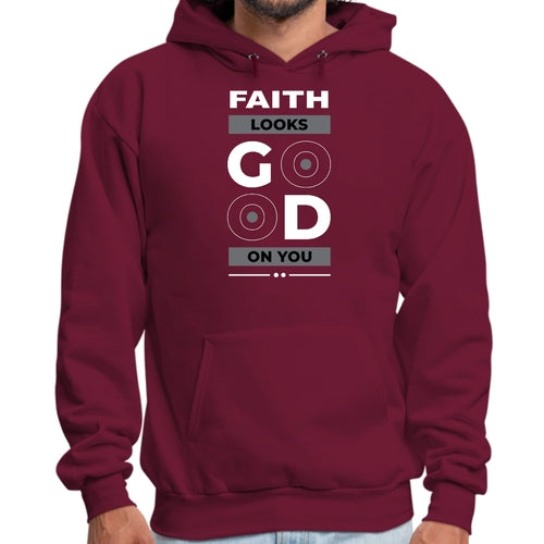 Mens Graphic Hoodie Faith Looks Good