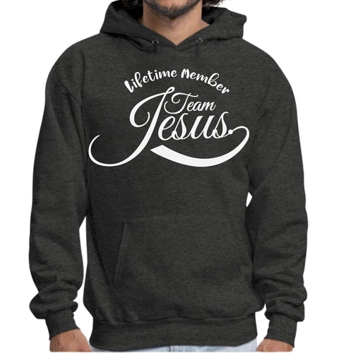 Mens Graphic Hoodie Lifetime Member Team Jesus
