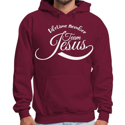 Mens Graphic Hoodie Lifetime Member Team Jesus