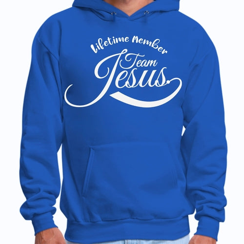 Mens Graphic Hoodie Lifetime Member Team Jesus