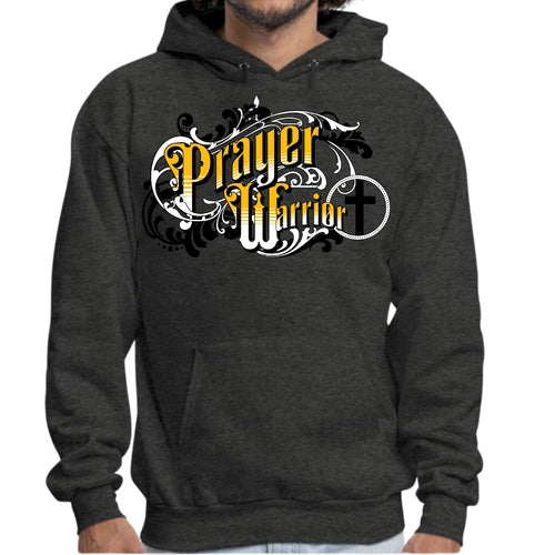 Mens Graphic Hoodie Prayer Warrior Victorian Style Illustration