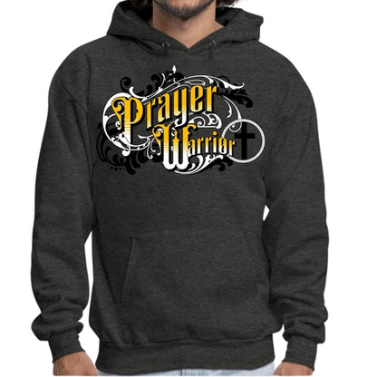 Mens Graphic Hoodie Prayer Warrior Victorian Style Illustration