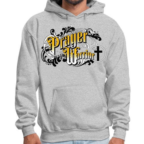 Mens Graphic Hoodie Prayer Warrior Victorian Style Illustration