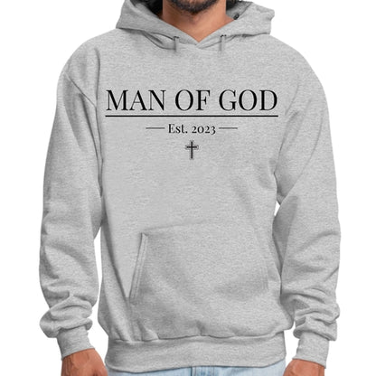 Mens Graphic Hoodie Say it Soul, Man of God Illustration, Black