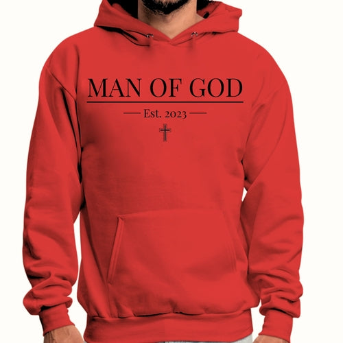 Mens Graphic Hoodie Say it Soul, Man of God Illustration, Black