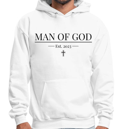 Mens Graphic Hoodie Say it Soul, Man of God Illustration, Black