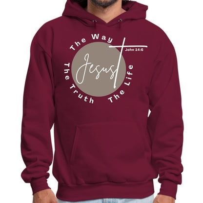 Mens Graphic Hoodie the Truth the Way the Life