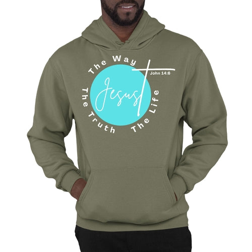 Mens Graphic Hoodie the Truth the Way the Life