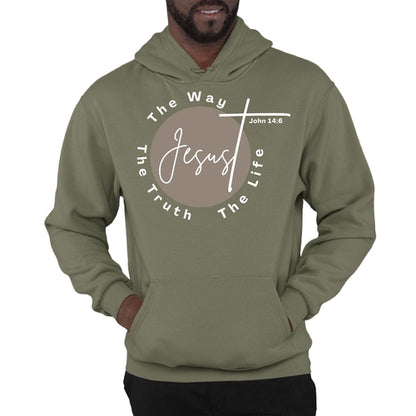 Mens Graphic Hoodie the Truth the Way the Life