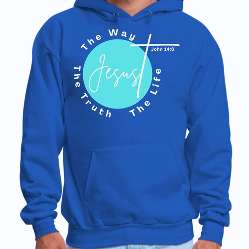 Mens Graphic Hoodie the Truth the Way the Life