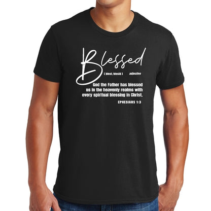 Mens Graphic T-shirt Ephesians - Blessed with Every Spiritual Blessing