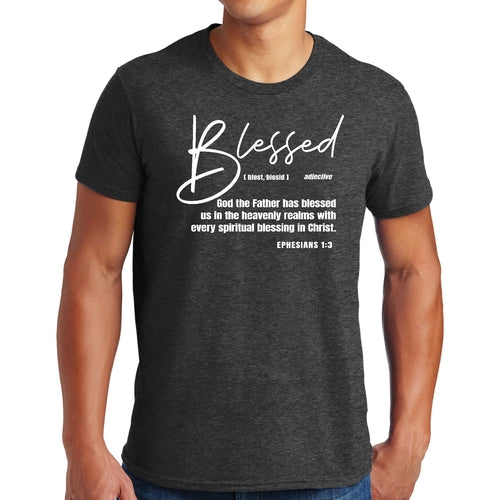 Mens Graphic T-shirt Ephesians - Blessed with Every Spiritual Blessing