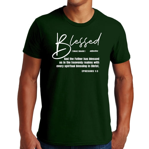 Mens Graphic T-shirt Ephesians - Blessed with Every Spiritual Blessing