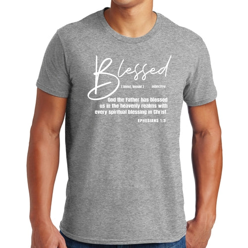 Mens Graphic T-shirt Ephesians - Blessed with Every Spiritual Blessing