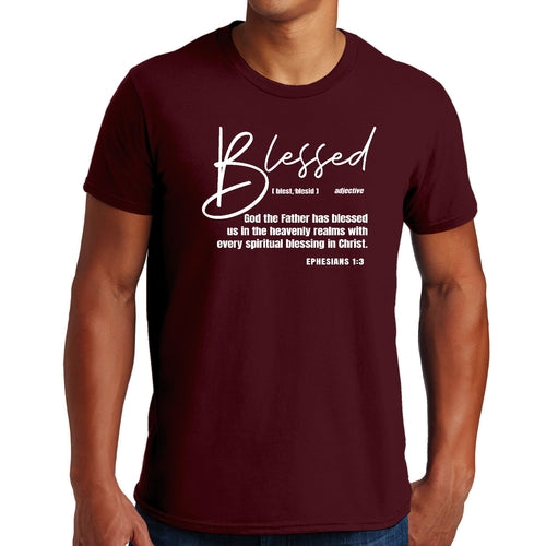 Mens Graphic T-shirt Ephesians - Blessed with Every Spiritual Blessing