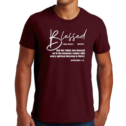Mens Graphic T-shirt Ephesians - Blessed with Every Spiritual Blessing
