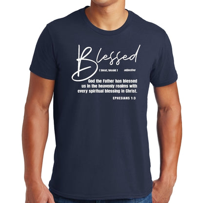 Mens Graphic T-shirt Ephesians - Blessed with Every Spiritual Blessing