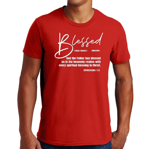 Mens Graphic T-shirt Ephesians - Blessed with Every Spiritual Blessing