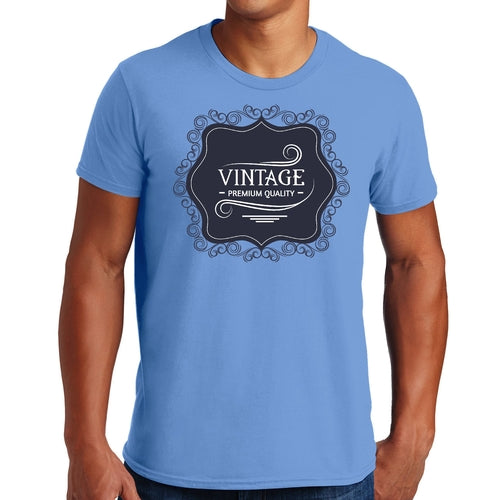 Mens Graphic T-shirt Vintage Premium Quality Black White Illustration